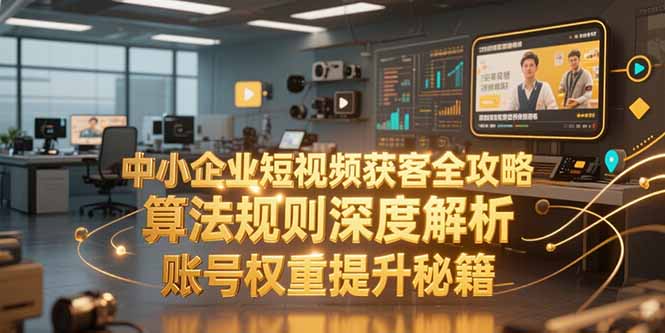 中小企业短视频获客全攻略，算法规则深度解析，账号权重提升秘籍-创业项目网