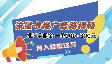 2025年外面卖1500的流量卡项目最新玩法，绿色无门槛对新手非常友好，日入300+-创业项目网