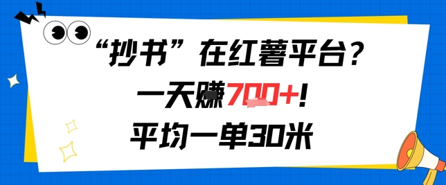抄书在红薯平台？一天挣几张，平均一单30米，有手就行，新手小白不二之选！-创业项目网