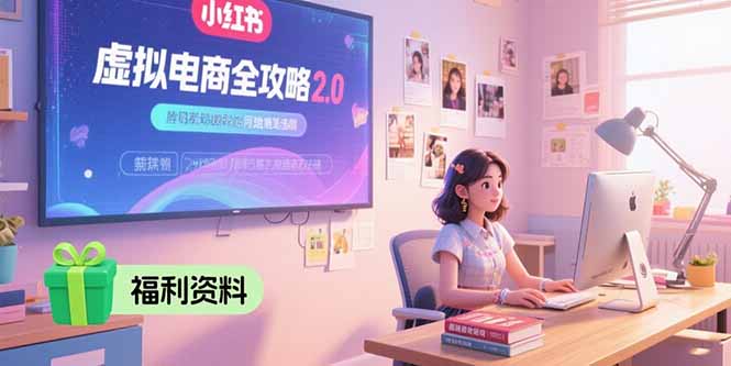 虚拟电商全攻略2.0，开店选品实操流程，账号定位、货源发布、笔记发布技巧-创业项目网