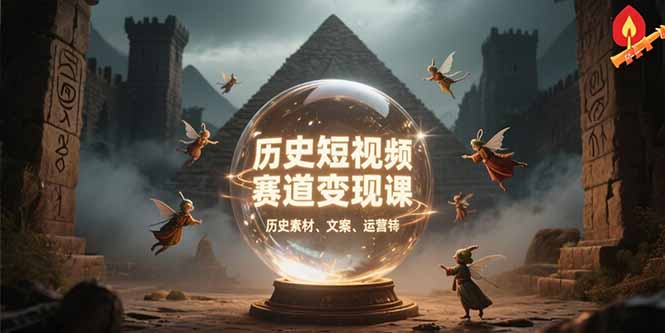 历史短视频赛道变现课，百集素材库应用，文案剪辑技巧，账号运营全案-创业项目网