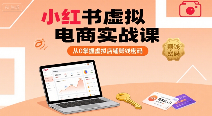 小红书虚拟电商实战课，从0掌握虚拟店铺賺钱密码-创业项目网