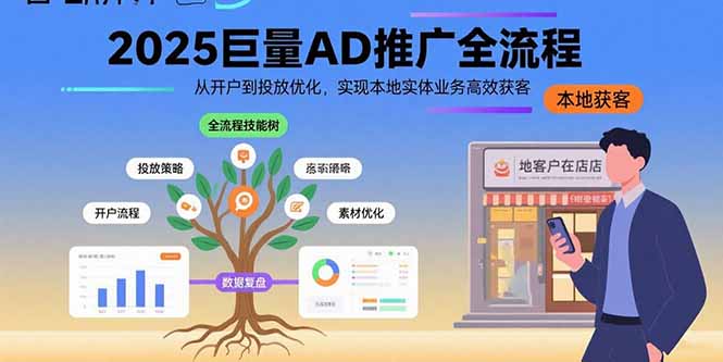 2025巨量AD推广全流程，从开户到投放优化，实现本地实体业务高效获客-创业项目网