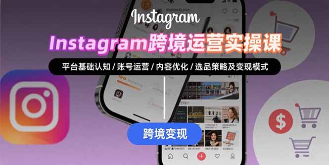 Instagram跨境运营实战：平台认知/账号运营/内容优化/选品策略及变现模式-创业项目网