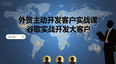外贸主动开发客户实战课，谷歌实战开发大客户-创业项目网