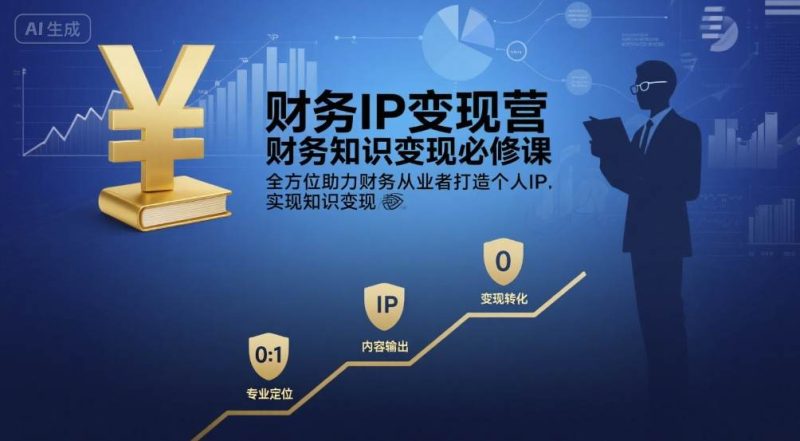 财务IP变现营，财务知识变现必修课，全方位助力财务从业者打造个人IP，实现知识变现-创业项目网