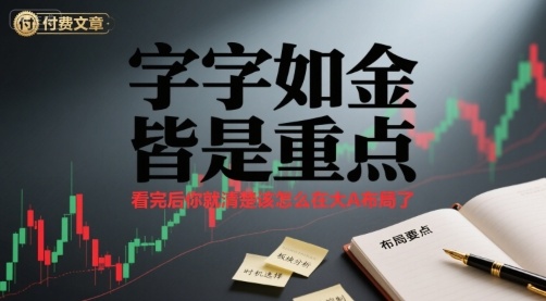 付费文章：字字如金 皆是重点， 看完后 你就清楚该怎么在大A布局了-创业项目网