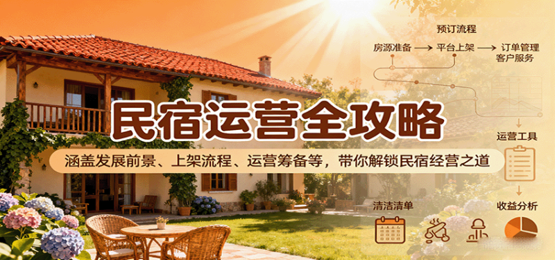 民宿运营全攻略:涵盖发展前景、上架流程、运营筹备等,带你解锁民宿经营之道-创业项目网