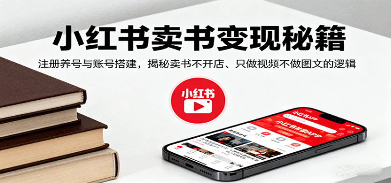 小红书卖书变现秘籍,注册养号与账号搭建,揭秘卖书不开店、只做视频不做图文的逻辑-创业项目网