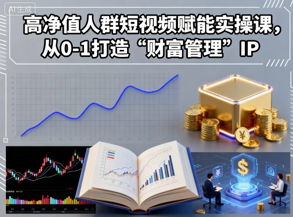 高净值人群短视频赋能实操课，从0-1打造“财富管理”IP-创业项目网