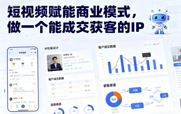 短视频赋能商业模式，做一个能成交获客的IP-创业项目网