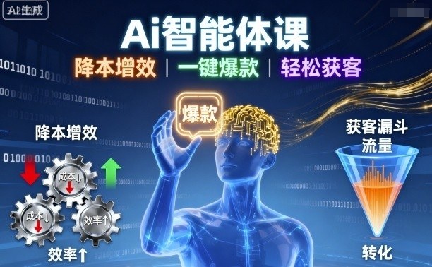 Ai智能体课，降本增效，一键爆款，轻松获客-创业项目网
