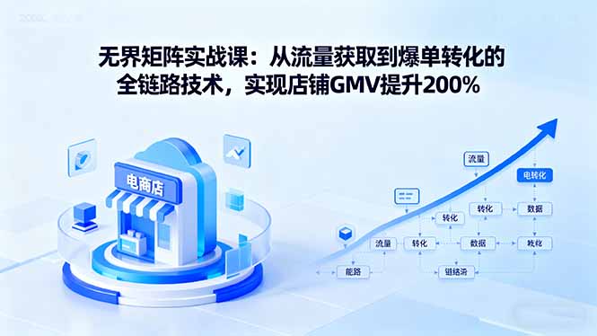 无界矩阵实战课：从流量获取到爆单转化的全链路技术，实现店铺GMV提升200%-创业项目网