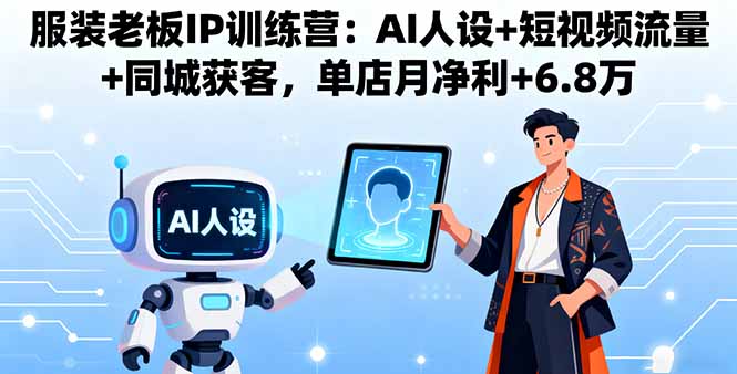 服装老板IP训练营：AI人设+短视频流量+同城获客，单店月净利+6.8万-创业项目网