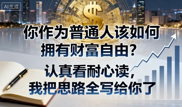 付费文章：你作为普通人该如何拥有财富自由？认真看耐心读，我把思路全写给你了-创业项目网