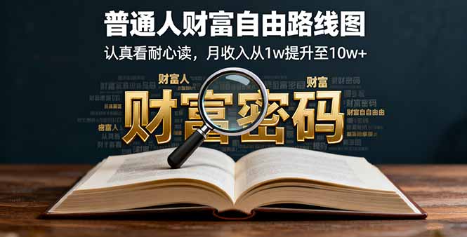 某付费文：普通人财富自由路线图，认真看耐心读，月收入从1w提升至10w+-创业项目网