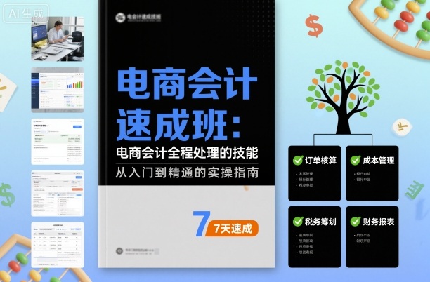 电商会计速成班，电商会计全程处理的技能-创业项目网