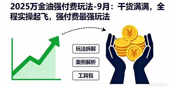2025万金油强付费玩法-9月：干货满满，全程实操起飞，强付费最强玩法-创业项目网