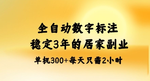 全自动数字标注，稳定3年的蓝海项目，居家也能矩阵开干的副业，单机日入300+-创业项目网