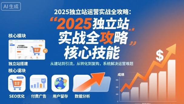 2025独立站运营实战全攻略，一站式掌握独立站运营核心技能-创业项目网