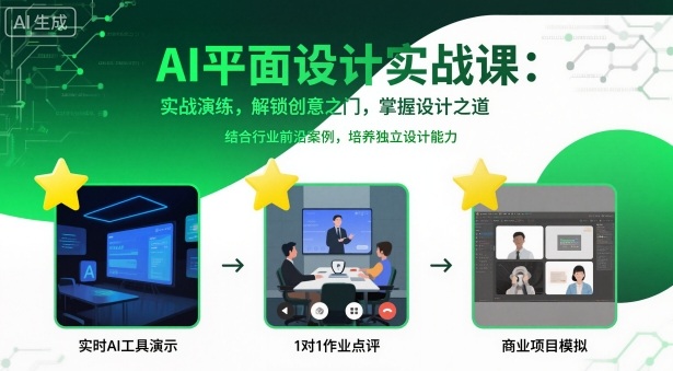 AI平面设计实战课，实战演练，解锁创意之门，掌握设计之道-创业项目网