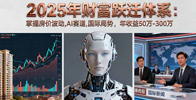 2025年财富跃迁体系：掌握房价波动,AI赛道,国际局势，年收益50万-300万-创业项目网