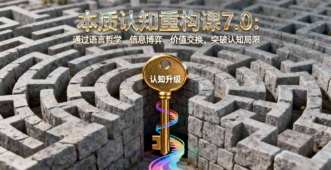 本质认知重构课7.0：通过语言哲学、信息博弈、价值交换，突破认知局限-创业项目网