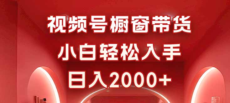 视频号橱窗带货，小白轻松入手，日入2000+-创业项目网