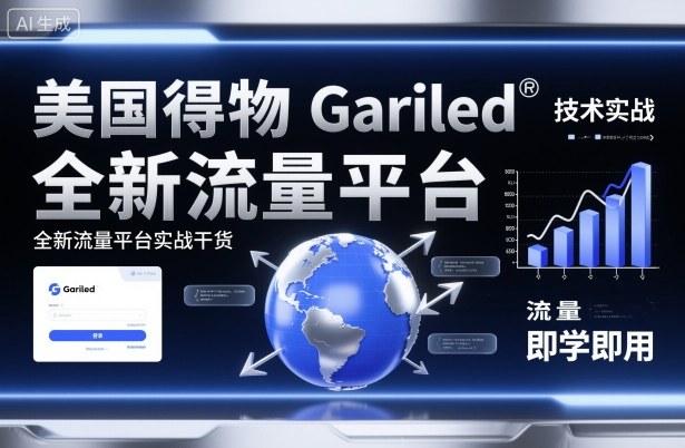 美国得物Gariled技术实战，全新流量平台​实战干货，即学即用-创业项目网