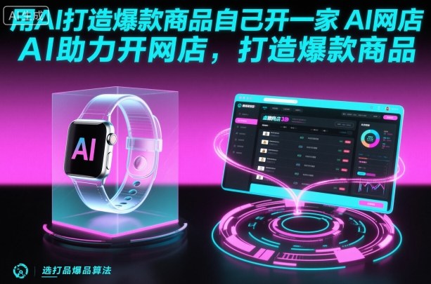 用AI打造爆款商品自己开一家AI网店，AI助力开网店，打造爆款商品-创业项目网