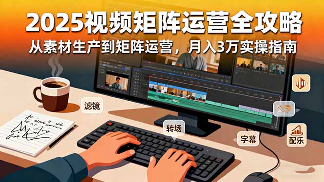 2025短视频矩阵运营全攻略：从素材生产到矩阵运营，月入3万实操指南-创业项目网