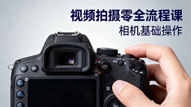 视频拍摄零全流程课：从相机基础操作到电影构图、光影布光、分镜头设计等-创业项目网