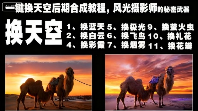 一键换天空后期合成教程,风光摄影师的秘密武器-创业项目网