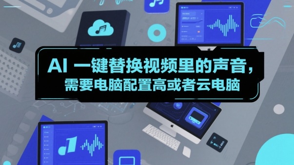 AI一键替换视频里的声音，需要电脑配置高或者云电脑-创业项目网