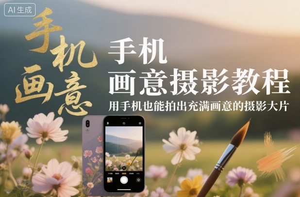 手机画意摄影教程,用手机也能拍出充满画意的摄影大片-创业项目网