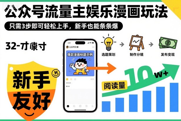 ‍‬⁢‍⁡‍‍⁡​⁣⁤‍‬⁡⁣⁢​⁣‍⁣‌‌⁢​⁡⁡‌​⁢⁣⁢​⁢‌​⁣‬​⁣‬‬⁣⁢​⁢⁣公众号流量主娱乐漫画玩法，只需3步即可轻松上手，新手也能条条爆-创业项目网