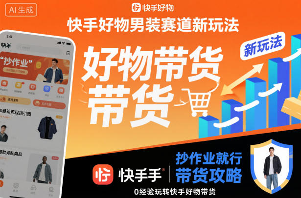 快手好物男装赛道新玩法，抄作业就行，0经验玩转快手好物带货-创业项目网