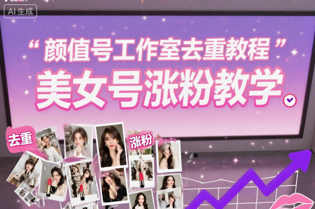 颜值号工作室去重教程，美女号涨粉教学-创业项目网