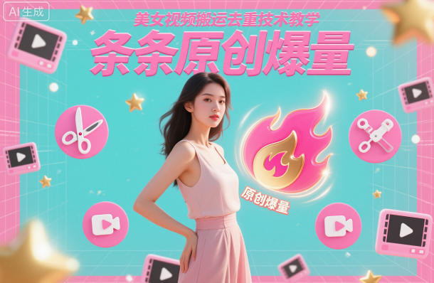 美女视频搬运去重技术教学，条条原创爆量-创业项目网