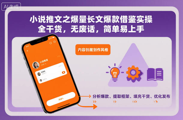 小说推文之爆量长文爆款借鉴实操，全干货，无废话，简单易上手-创业项目网