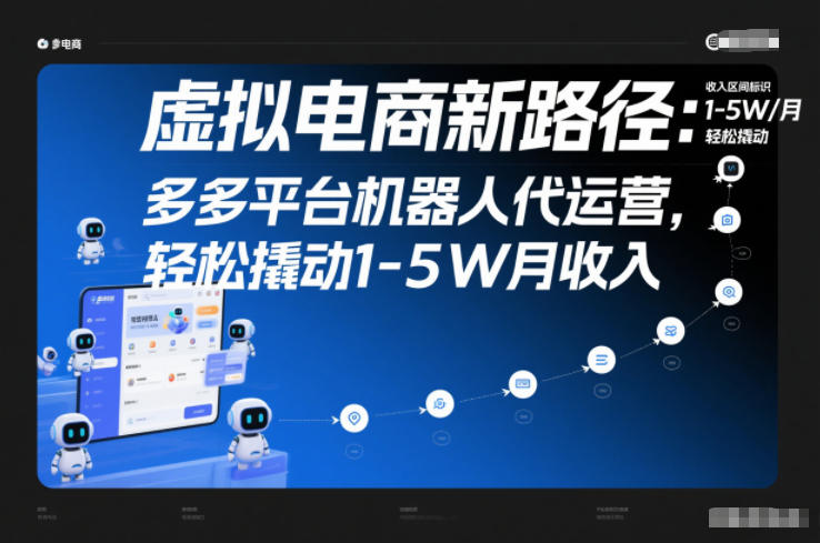 虚拟电商新路径:多多平台机器人代运营,轻松撬动1-5W月收入-创业项目网