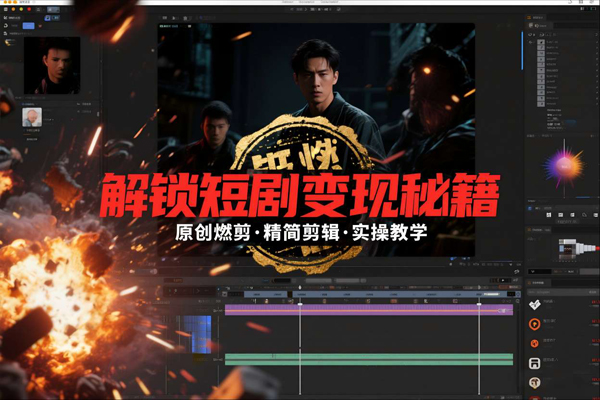 短剧拉新之原创燃剪精简剪辑实操课，解锁短剧变现秘籍-创业项目网