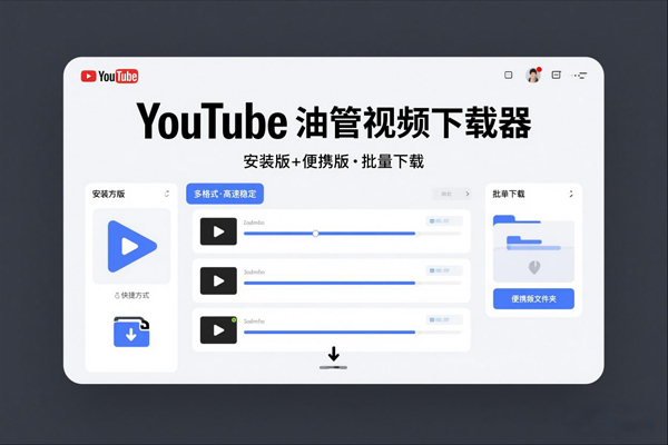 YouTube油管视频下载器安装版+便携版,可以批量下载多个视频-创业项目网
