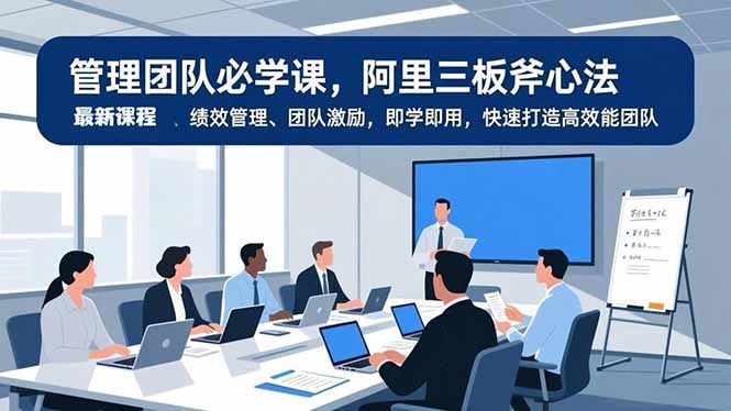 管理团队必学课，阿里三板斧心法、绩效管理、团队激励，即学即用，快速打造高效能团队-创业项目网