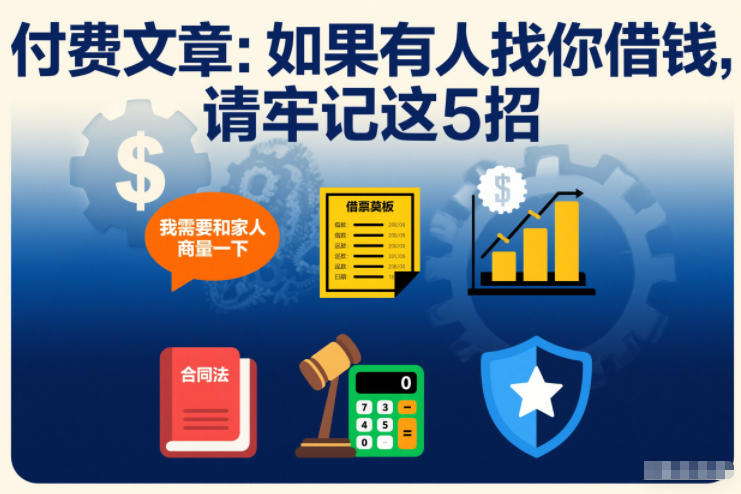 付费文章：如果有人找你借钱，请牢记这5招-创业项目网