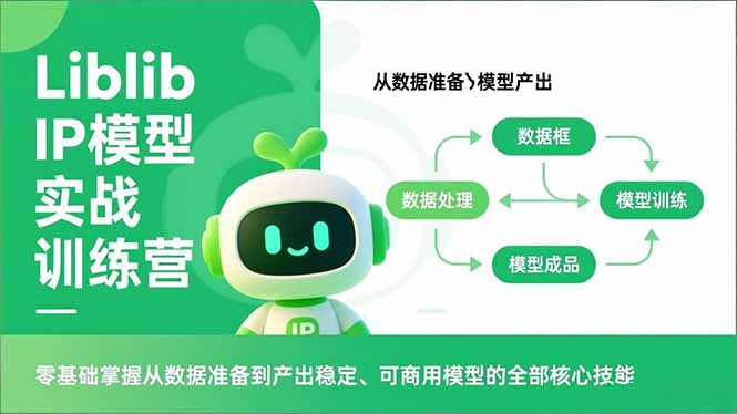 Liblib IP模型实战训练营，零基础掌握从数据准备到产出稳定、可商用模型的全部核心技能-创业项目网