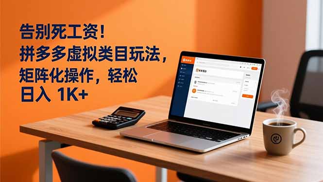 告别死工资！拼多多虚拟类目玩法，矩阵化操作，轻松日入 1K+-创业项目网