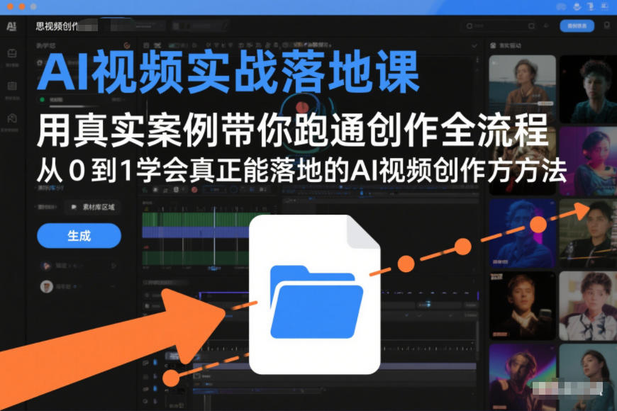 AI视频实战落地课，用真实案例带你跑通创作全流程，从0到1学会真正能落地的AI视频创作方法-创业项目网