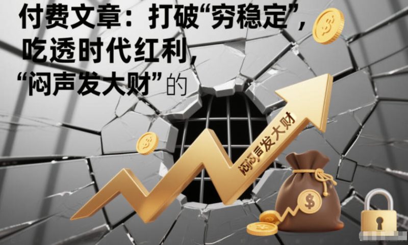 付费文章：打破“穷稳定”，吃透时代红利，“闷声发大财”的终极真谛-创业项目网