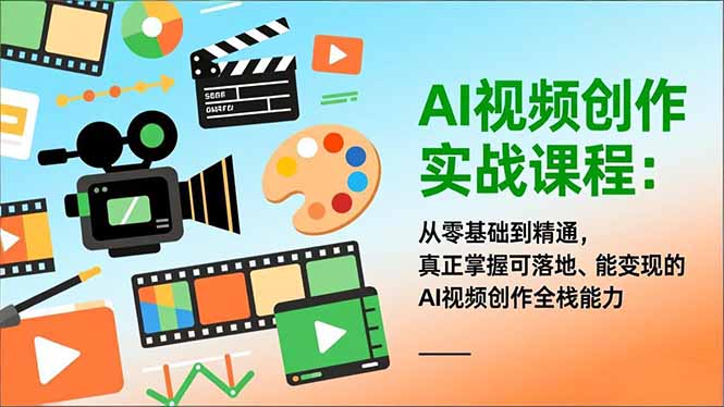 AI视频创作实战课程：从零基础到精通，真正掌握可落地、能变现的AI视频创作全栈能力-创业项目网
